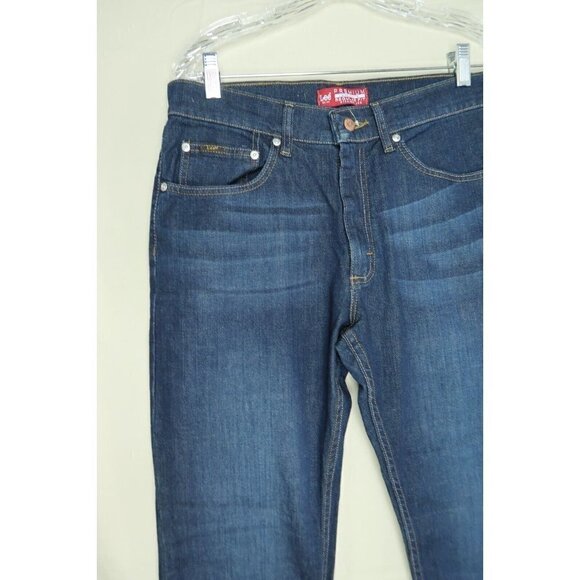 Lee Jeans Premium Select Regular Fit Straight Fit Dark Wash Denim Men's 30x25 - Picture 2 of 11